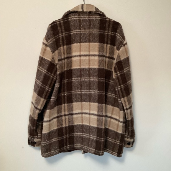 Vintage 1960's  Wool Mohair Button Up Flannel Coat - Picture 2 of 15